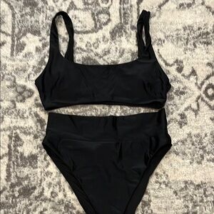 Aerie Black Bikini Swim Set